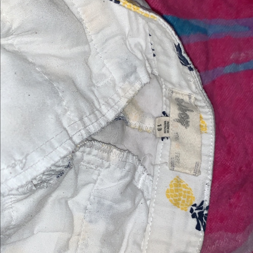 Pineapple white shorts